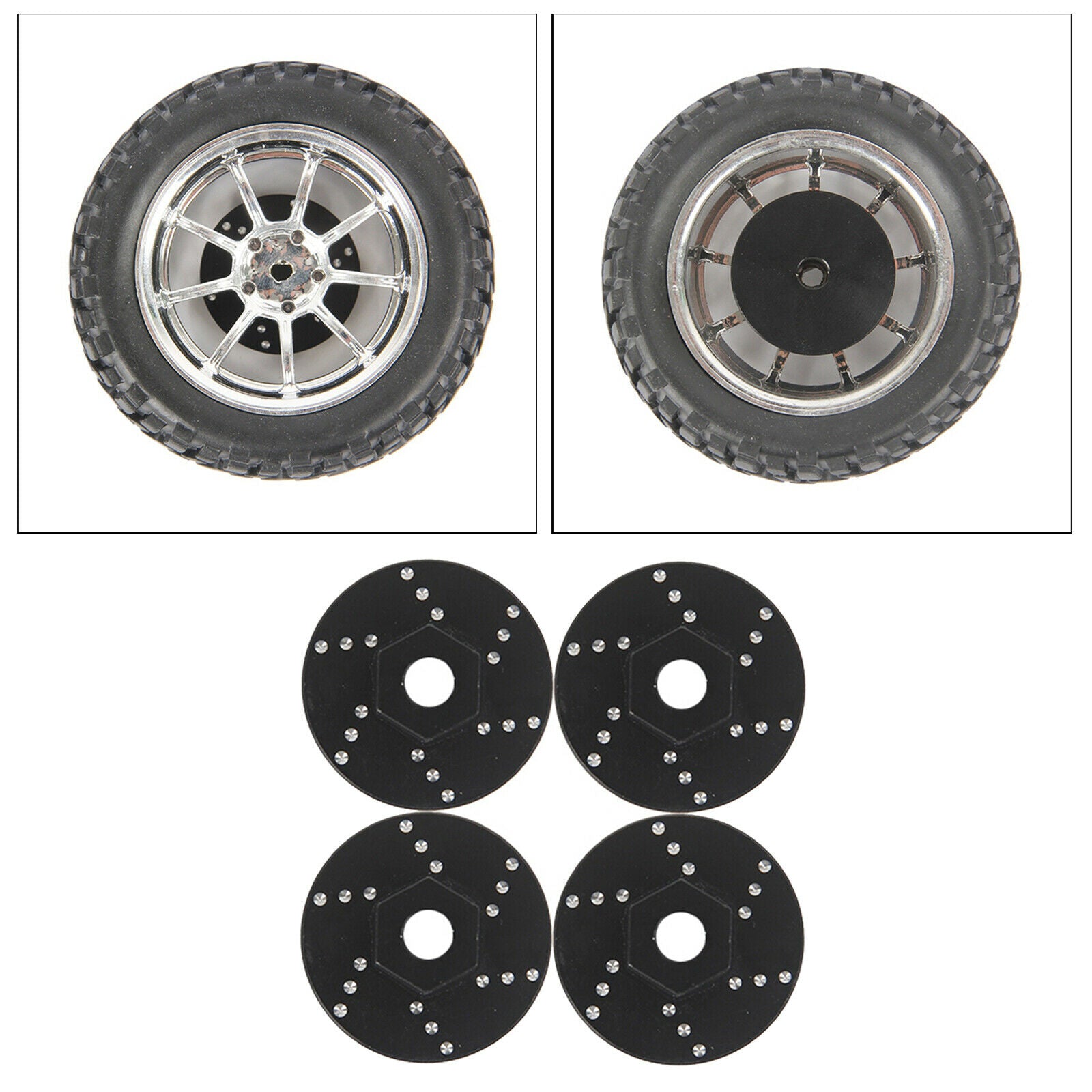 4x RC Metal Simulated Brake Disc Pad for MN D90 91 99 1:10 RC Crawlers
