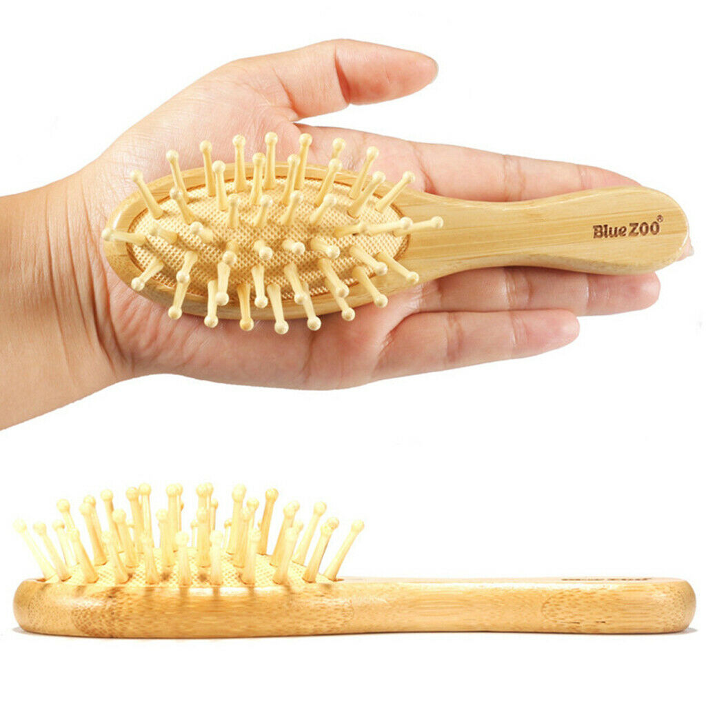 3x Goats Hair Bristle Body Newborn Brush Skin Massage Handle Natural Wooden