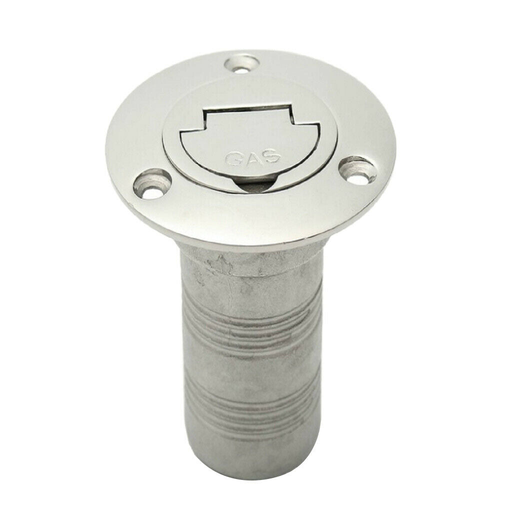 Marine Boat Gas Oil Fuel Deck Filler Keyless Lift Cap Stainless Steel - 38mm