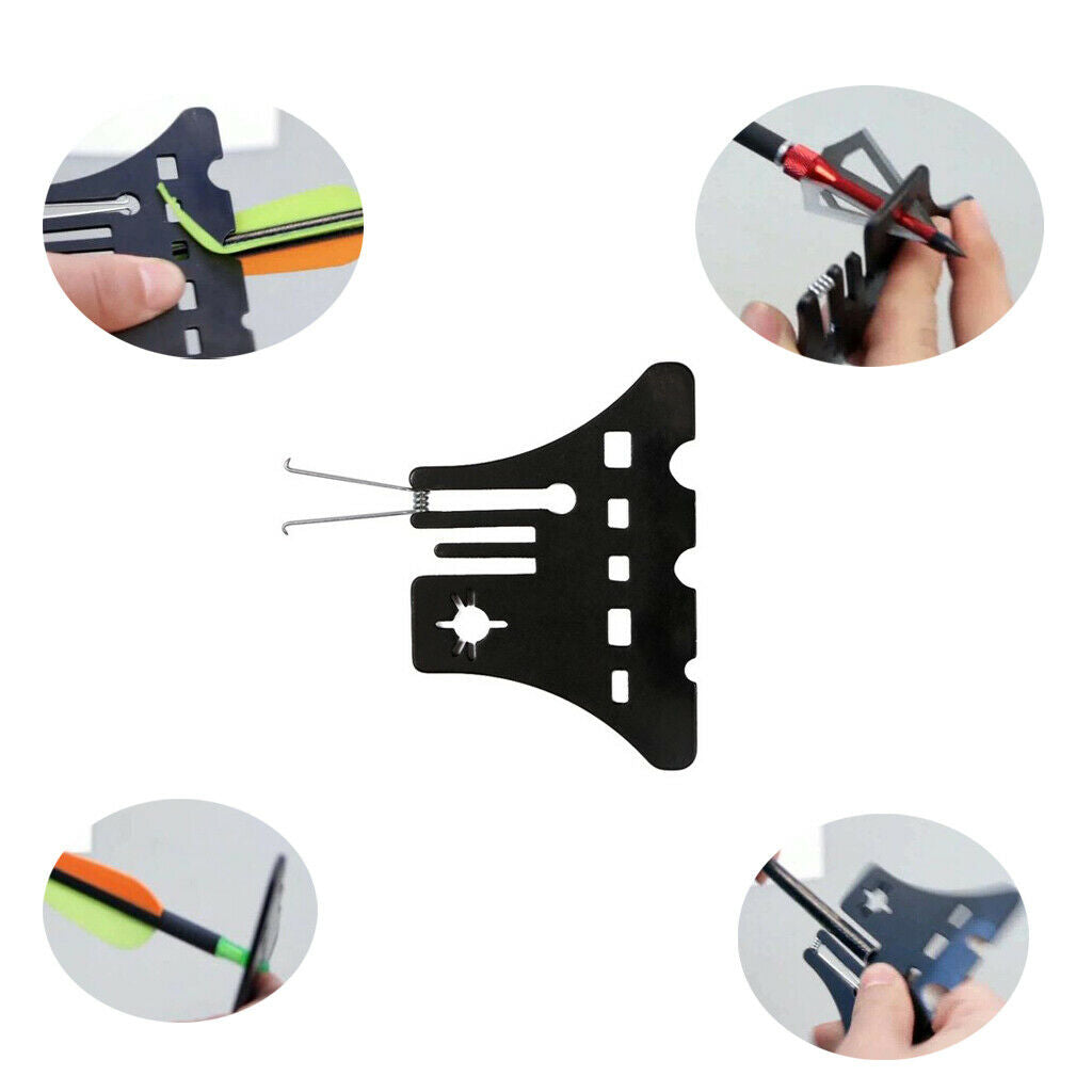 Multifunctional Archery Arrow Repair Cleaning Tool Bow Nock Adjusting Device