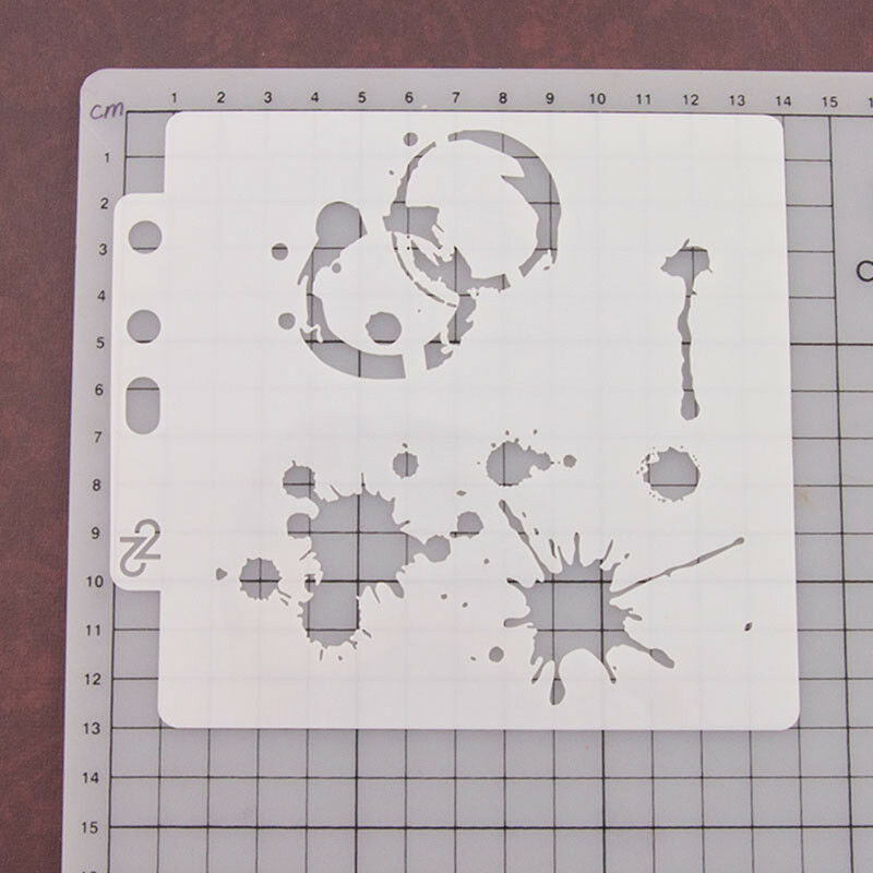 Reusable Water droplet Stencil Airbrush Art Home Decor Scrapbooking Albu.l8