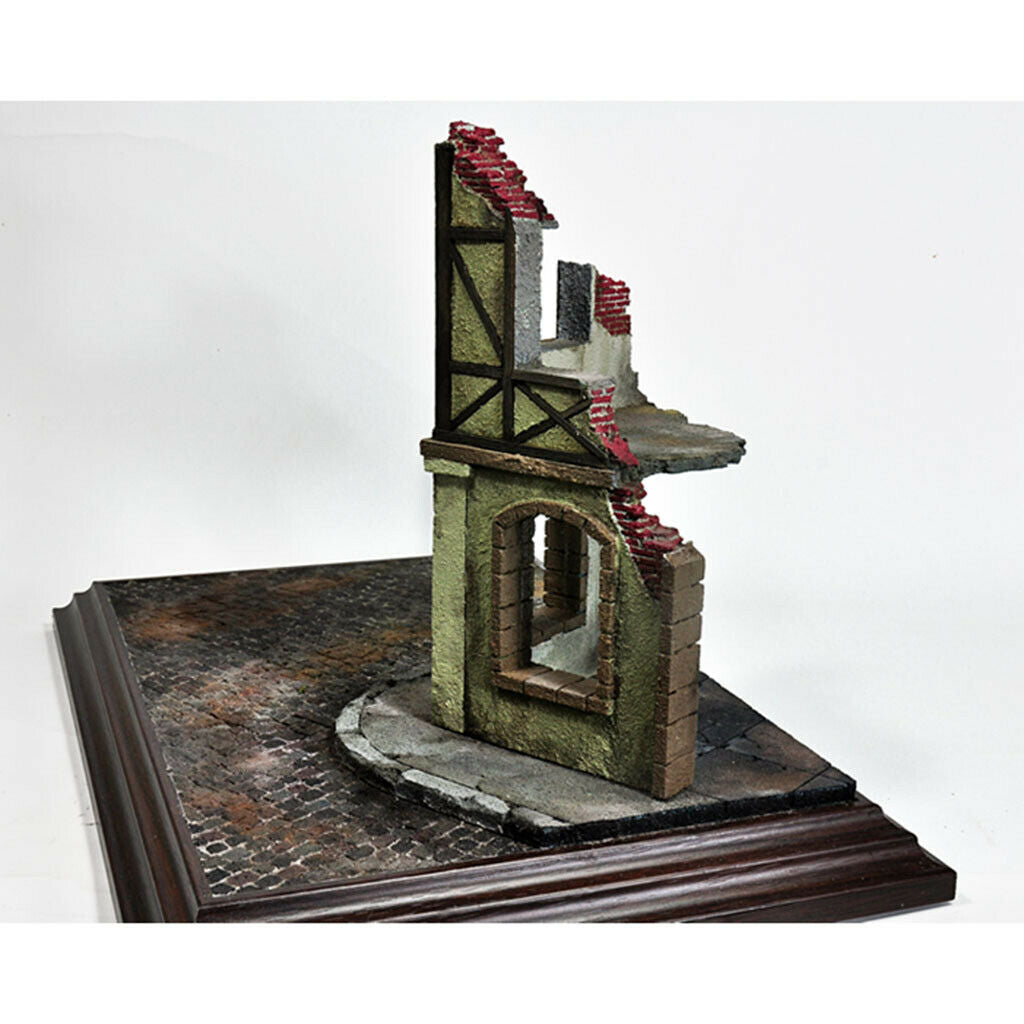 1:35 Scale  Buildings Kits Ruins House for Dioramas Sand Table Decor
