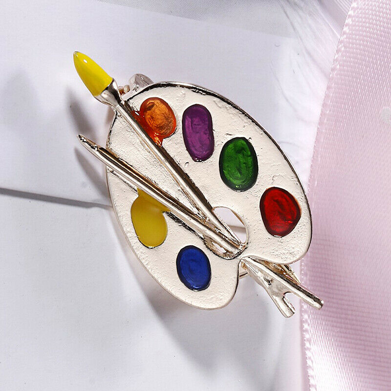 Fashion Brooch Colorful Enamel Artist Palette Pin Corsage Brooch Women Je.l8