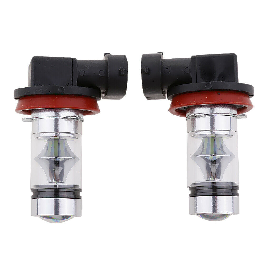 2 Pieces H11 100W Car Fog Driving Light LED Bulbs High Power Ice Blue