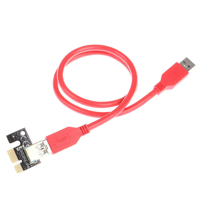 PCI-E Riser 009S Plus PCI-E 1X TO 16X Slot Adapter Riser Card 60cm USB 3.0SJCA