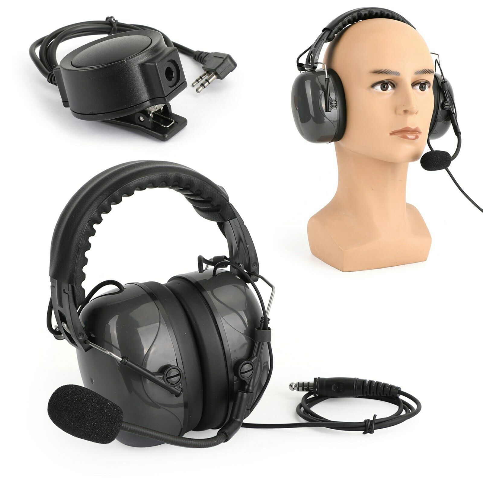 Noise Cancelling Headset Fit for BaoFeng UV5R UV-82 TH-D7AG TK3207 TK-3201 CA