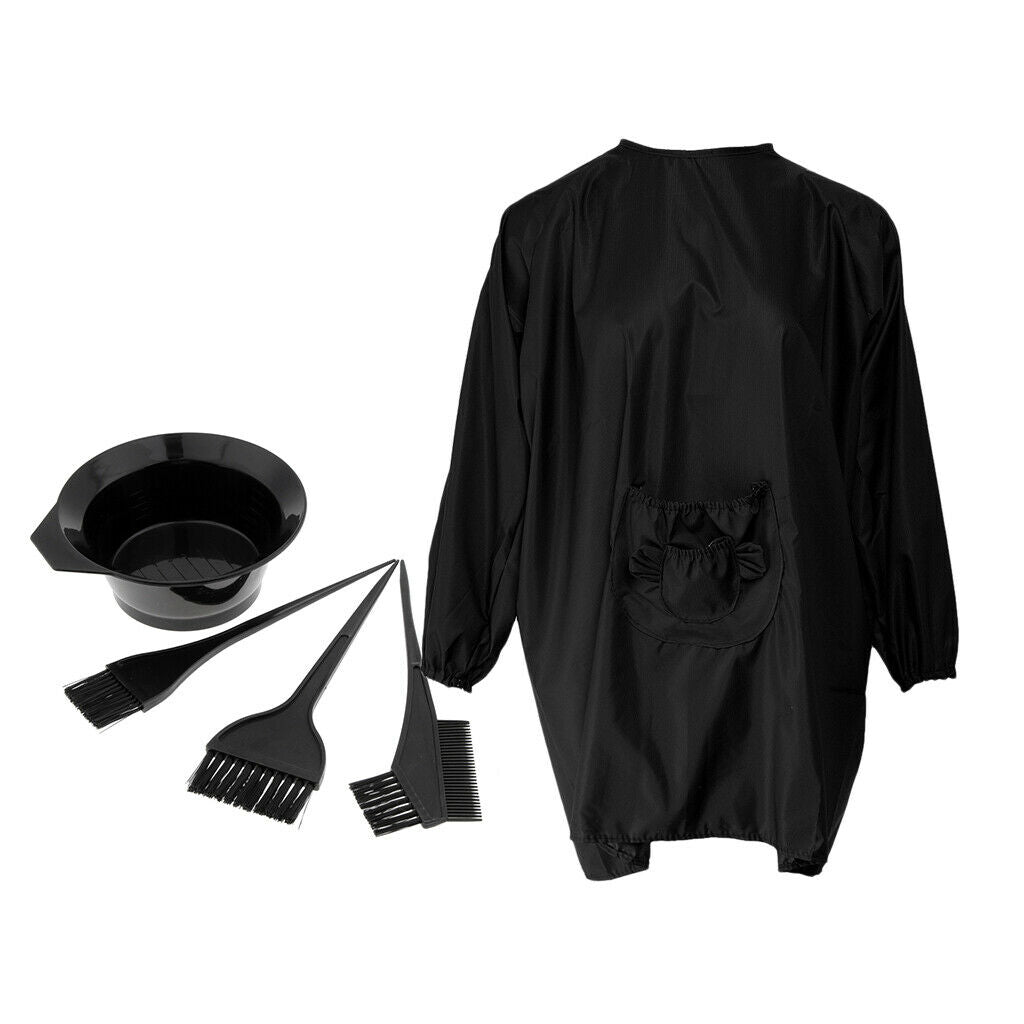 Professional Cloth Salon Cape and Mixing Bowl Kit Apron Hairdressers Barbers