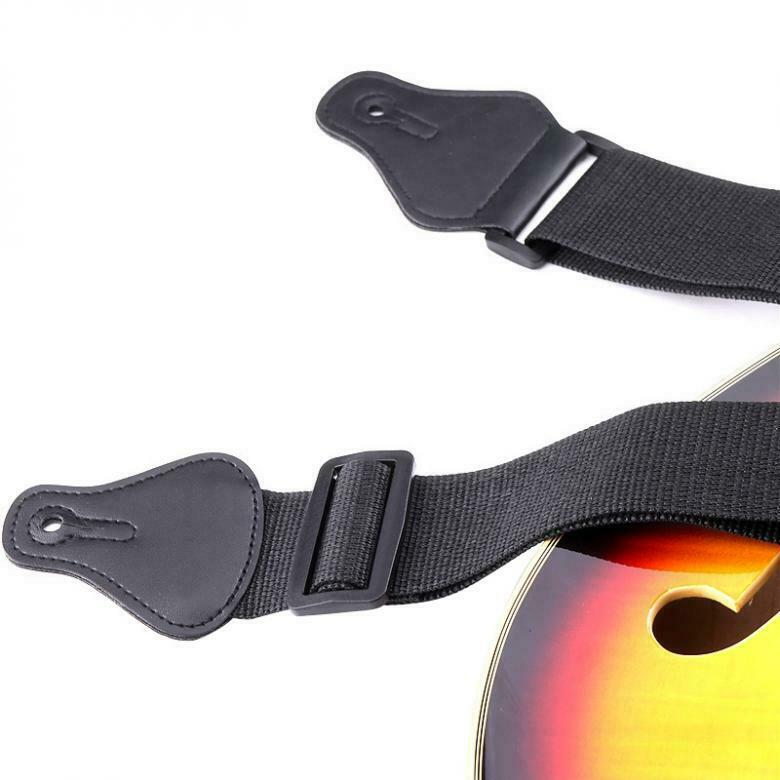 Adjustable Black Guitar Strap for Acoustic Electric Bass