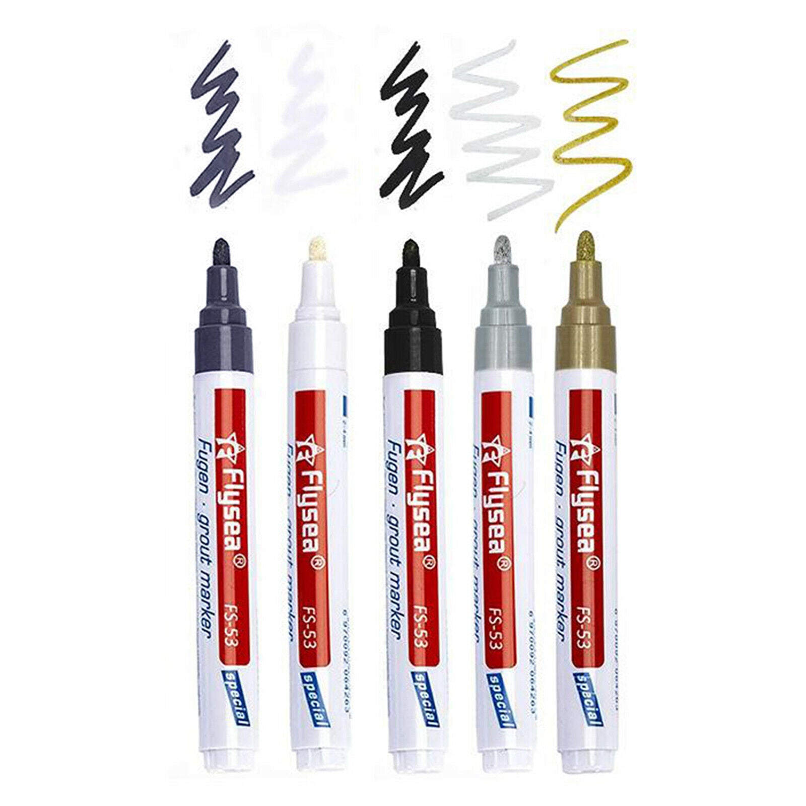 5x Tile Grout Marker Bathroom Kitchen Wall Floor Repair Colorfast Line Pen