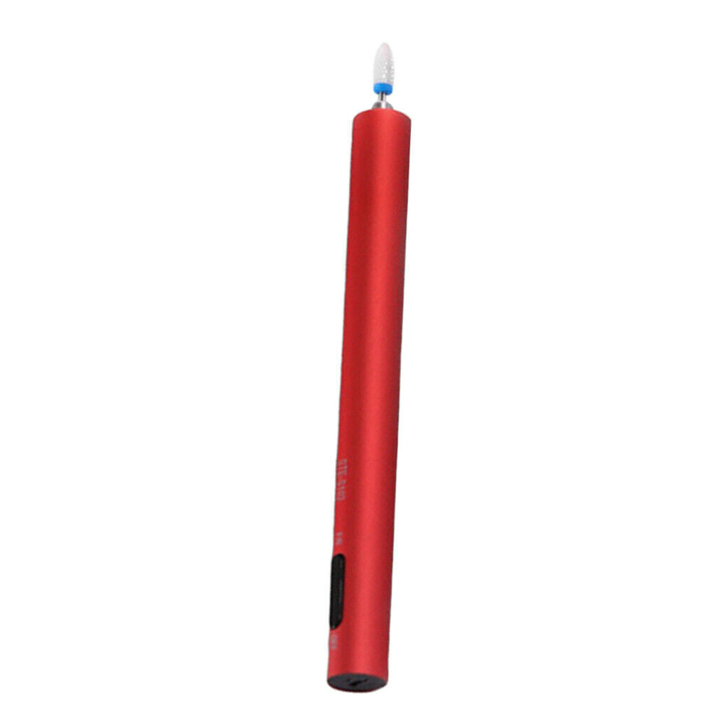 Lightweight Nail Drill Pen Silent Manicure Buffing Polisher Grinder Red