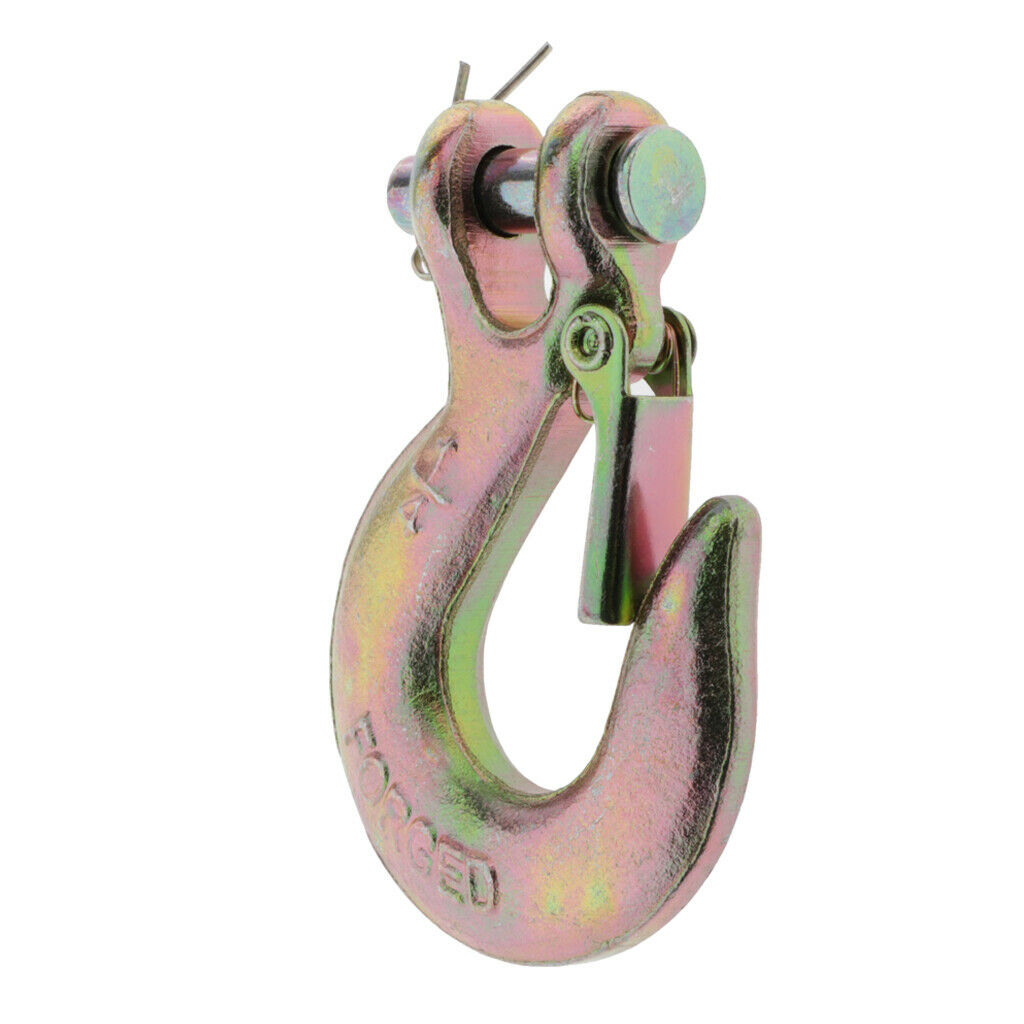 1x 1/4" G70 Steel Clevis Winch Hook 4WD Heavy Duty Chain Hook Slip Hook