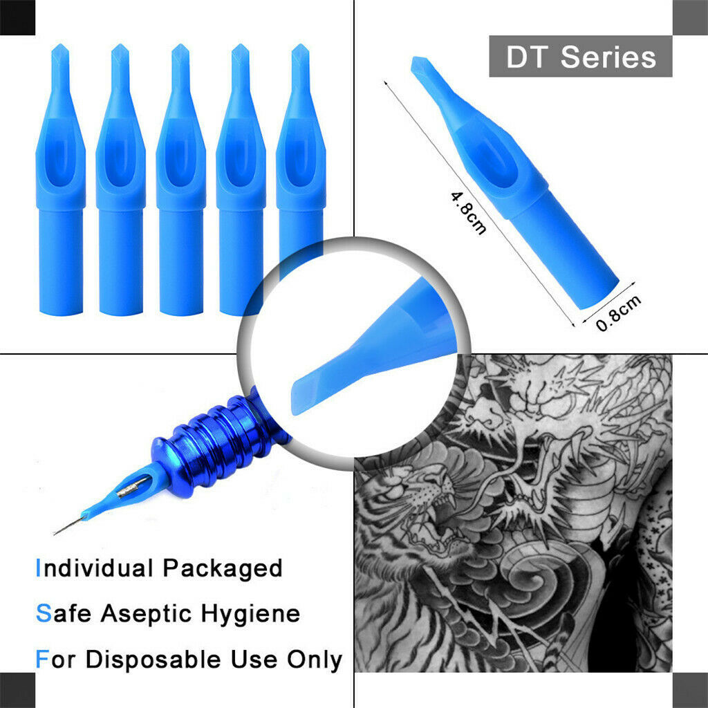 200 Counts Stainless Steel Tattoo Needles Nozzle Tips Tattoo Accessories