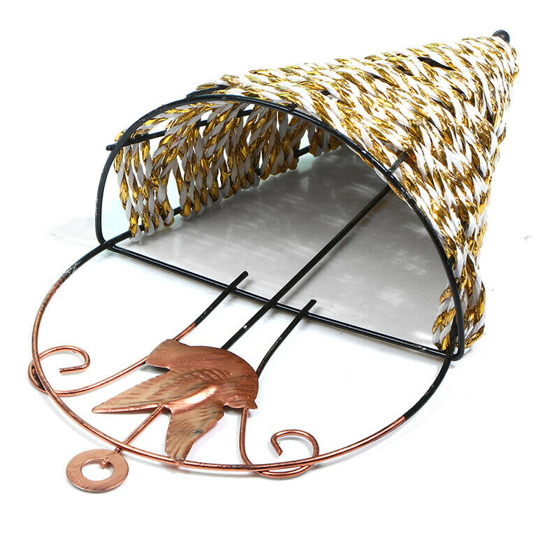 Wall-Mounted Rattan Interior Hanging Basket Planter Plant Pot Flower Holder Pb
