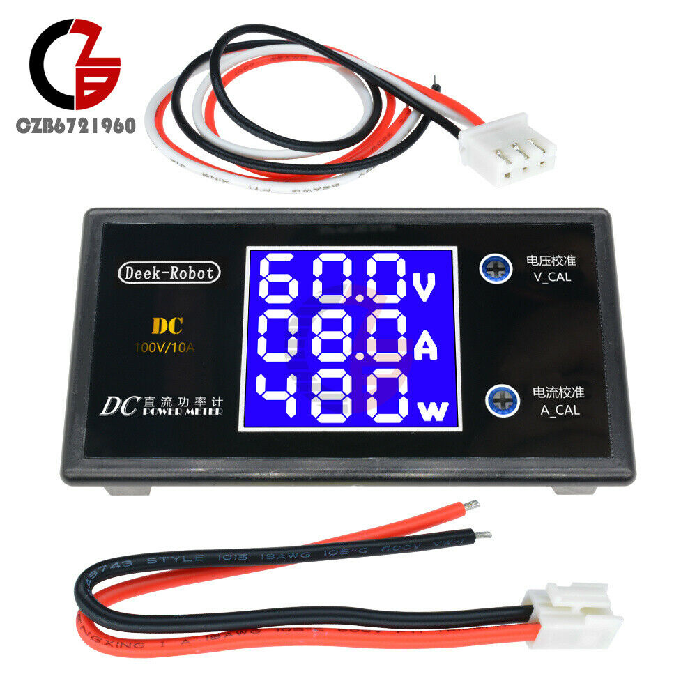 100V / 10A 1000W Digital LCD Voltmeter Wattmeter Voltage Current Power Meter