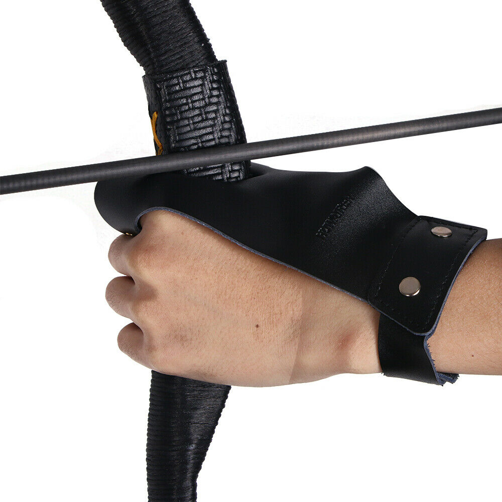 1 Piece Archery Finger Protector & 1 Piece Glove 2 Finger Left Hand for Archery