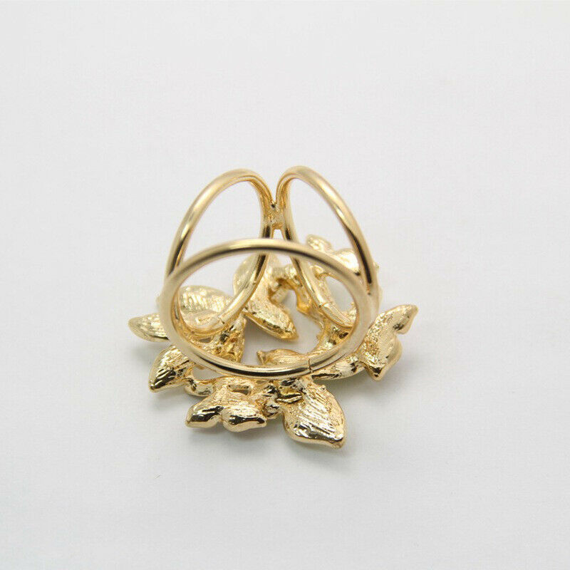 2pcs Women Scarf Ring Buckle Scarf Clip Triple Slide Clothing DÃ©cor Jewelry