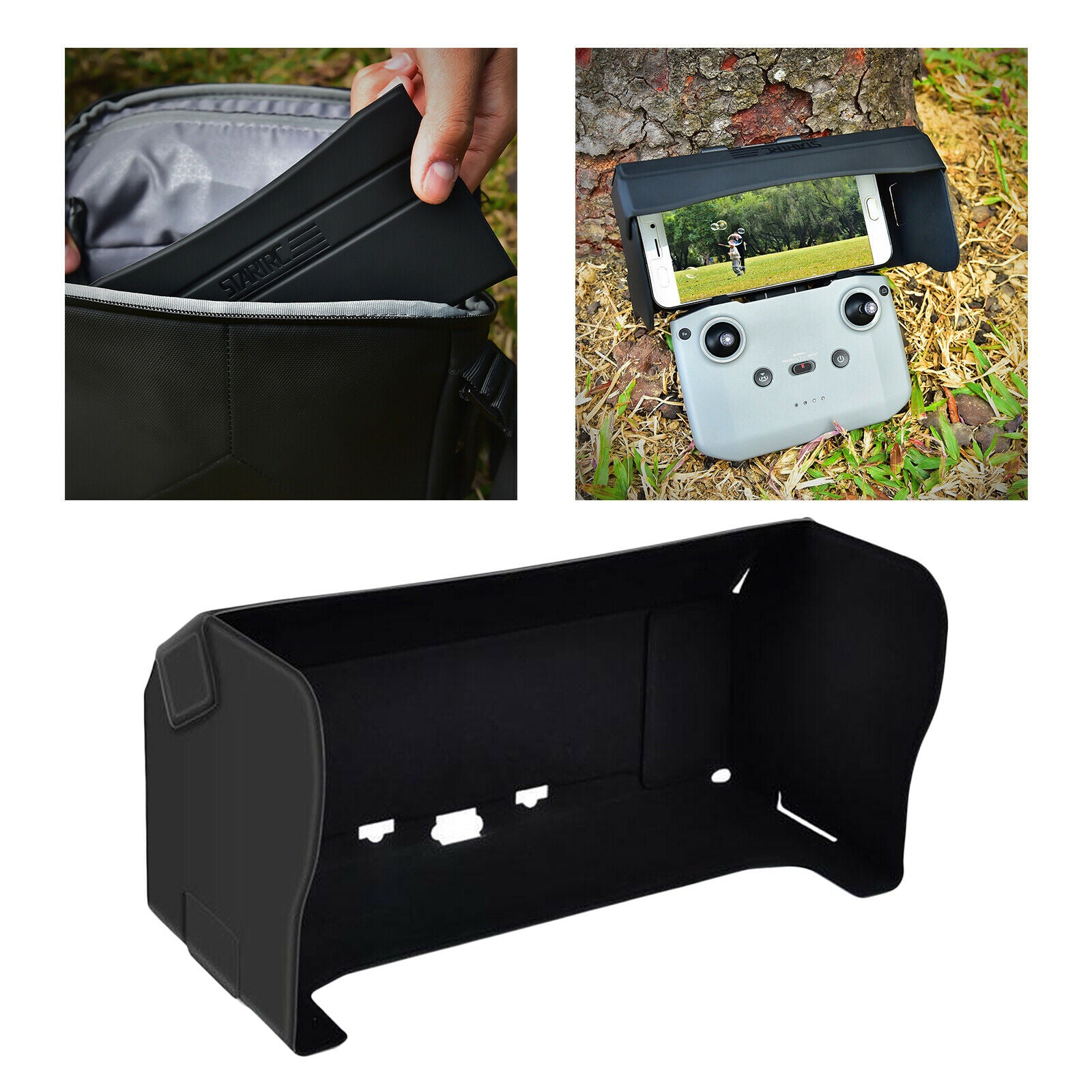 Portable Tablet Monitor Sun Shade suits for DJI Mavic AIR 2 Pro Mini 2 Black