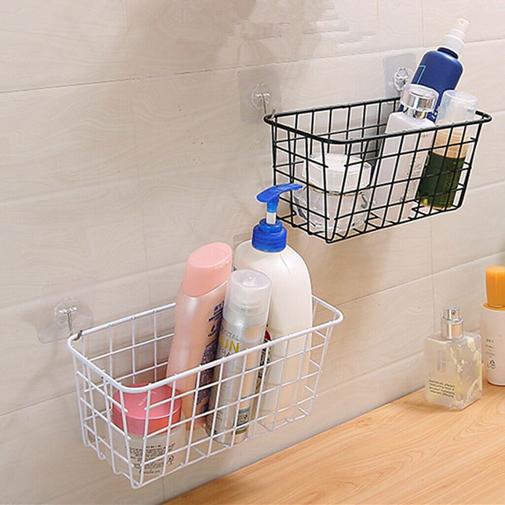 5Pcs Wall Grid Panel Hanging Basket Wall Decoration Organizer, Multi-Functional