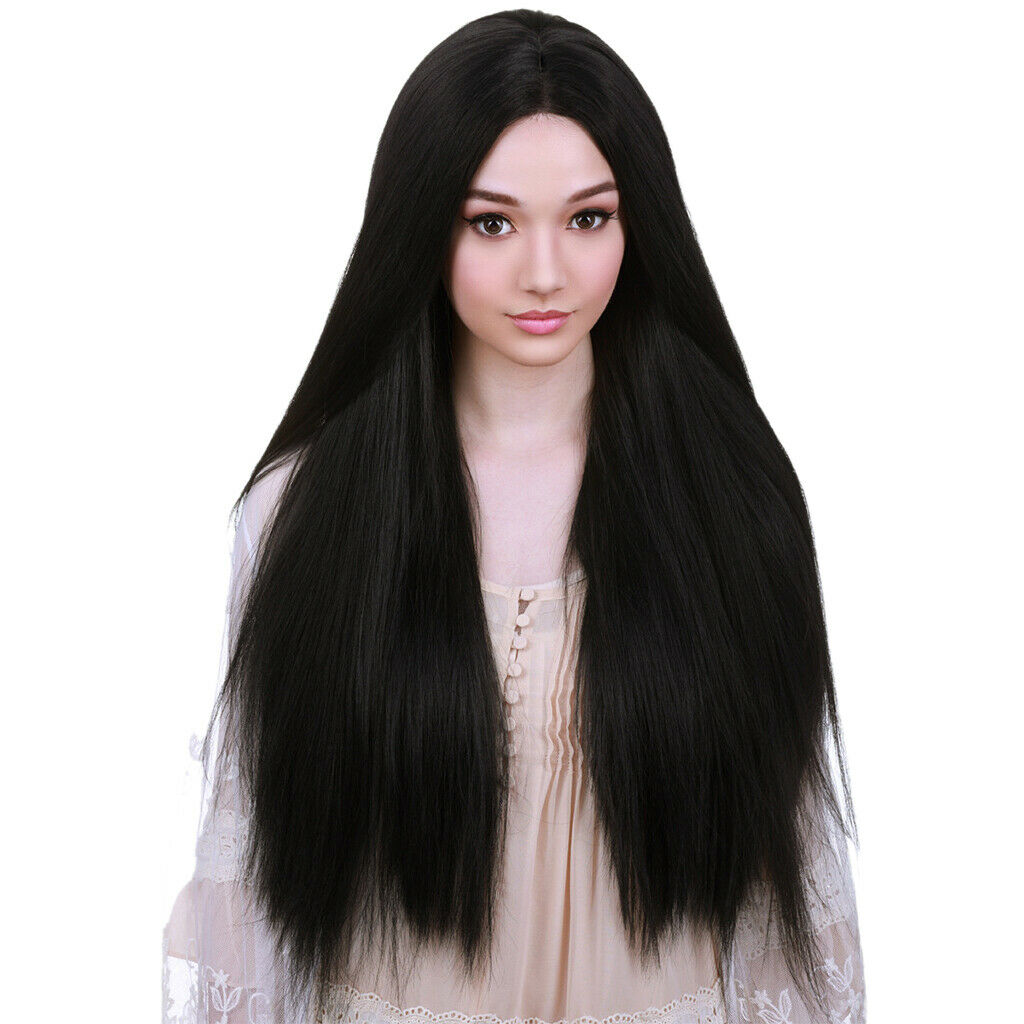 Women's Wig Long Full Natural Straight Wigs Black Ladies Synthetic Wig Synthetic