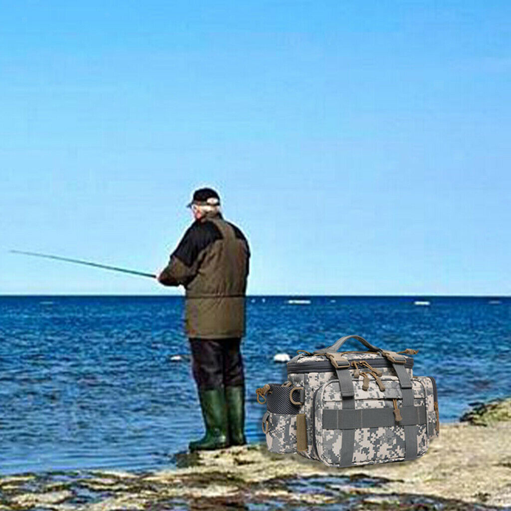 Fishing Tackle Bag Shoulder Storage Bag Organizer for Fishing Outdoor Hiking