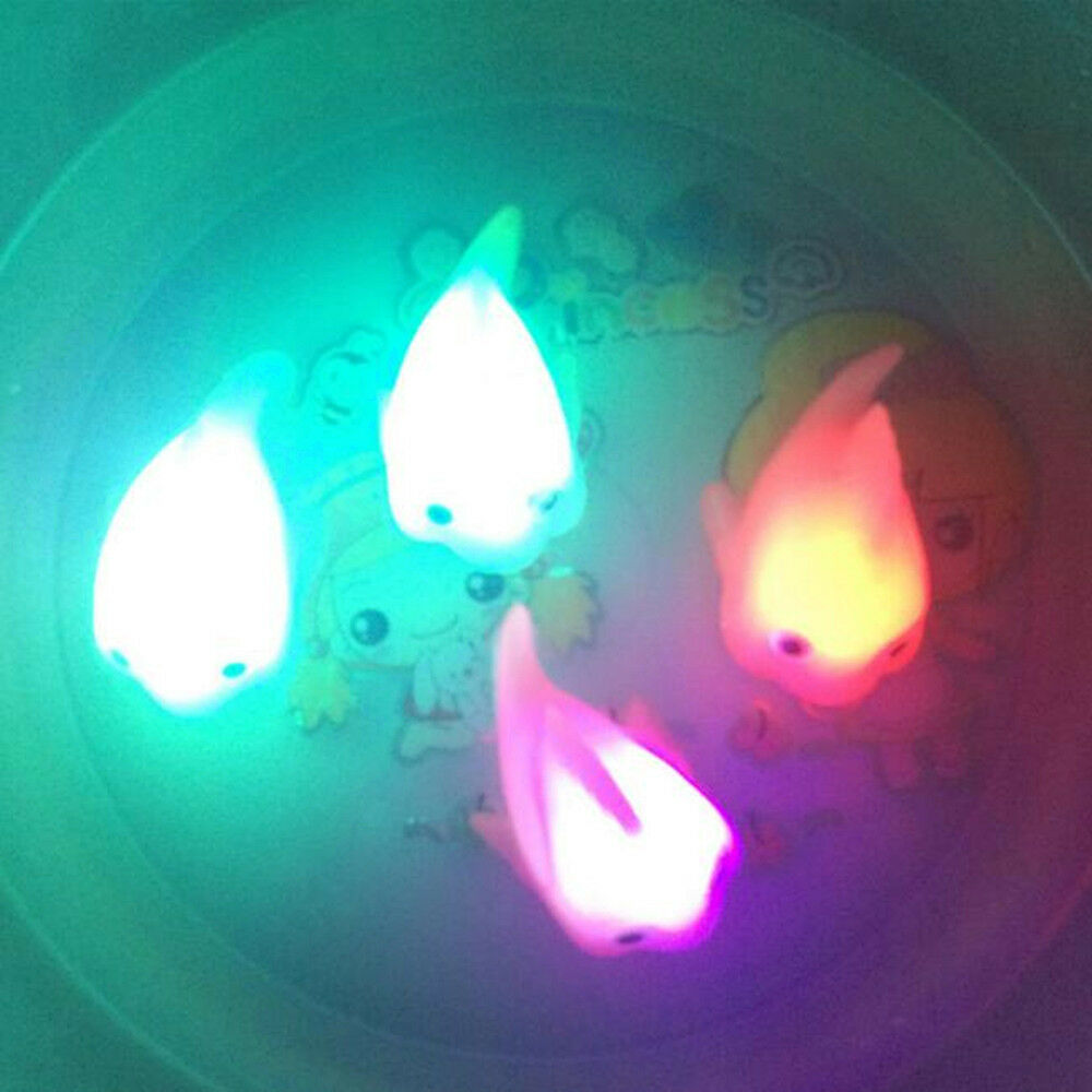 Bathroom LED Fish Light Kids Toys Water Induction Waterproof In Tub Bath Time~