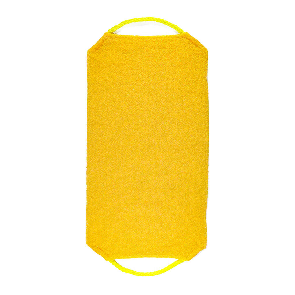 Long Shower Back Scrubber Strap Bath Body Exfoliating Cleaning Towel Yellow