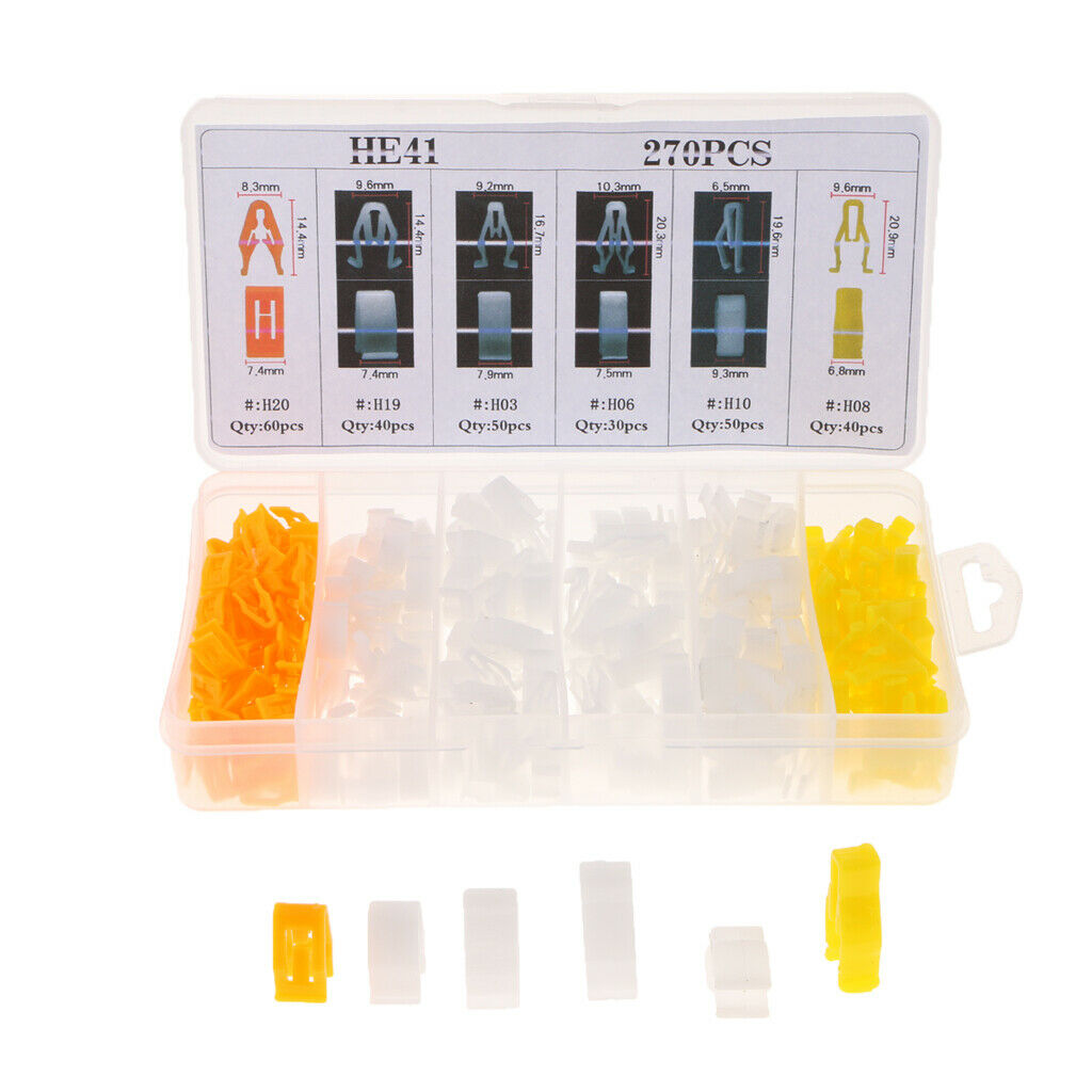 270 Pieces Car Panel Central Console Instrument DVD CD Trim Clips Buckles