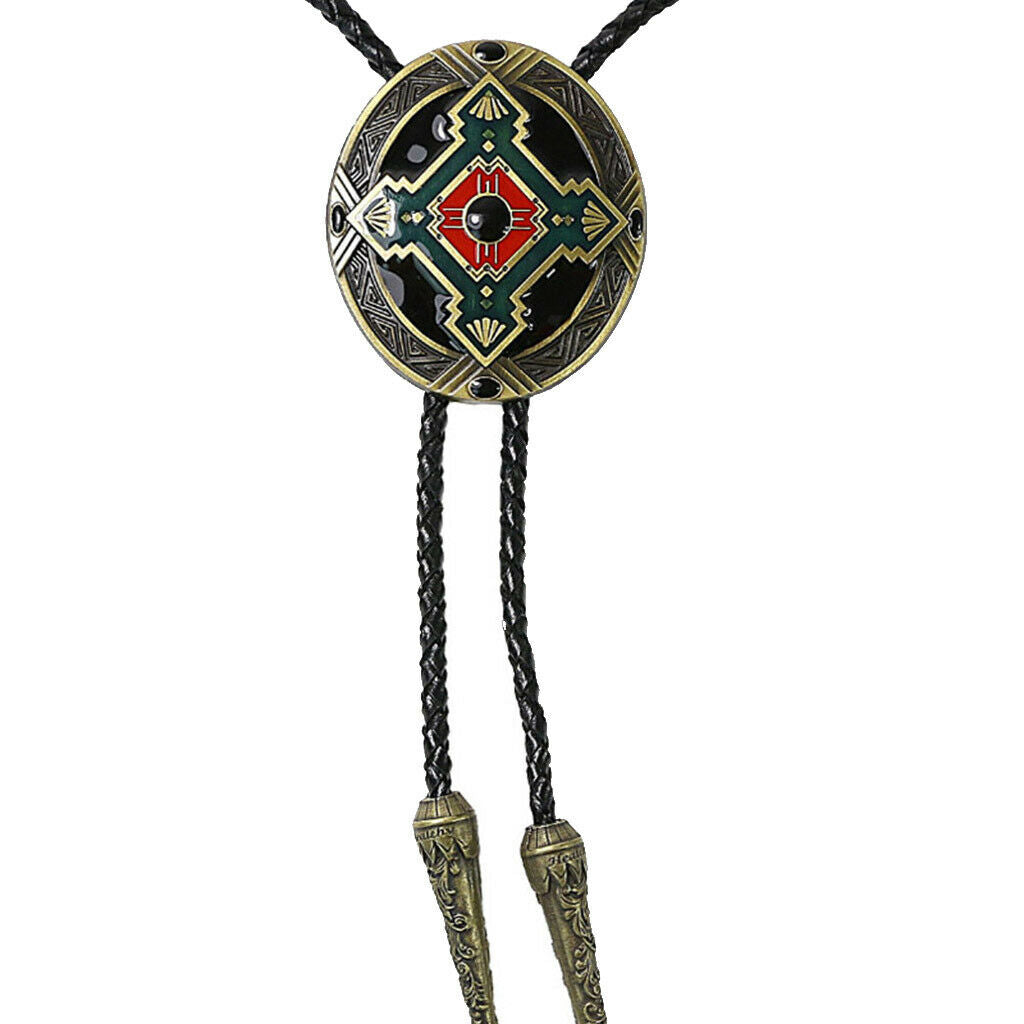 Tribe Ethnic  Western Cowboy Rodeo Bolo Tie Bola Necklace Mens Jewelry