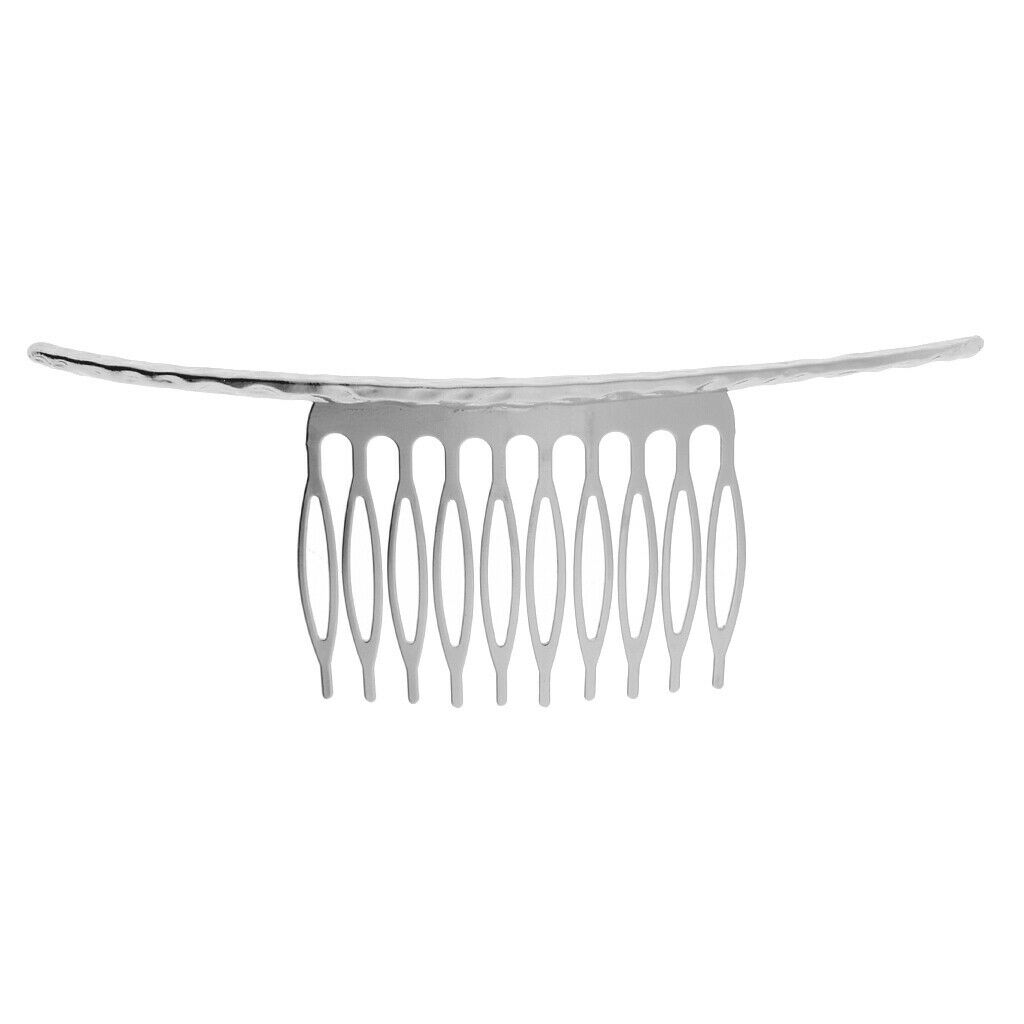 2PCS Wedding Metal Hair Comb Slide 10 Teeth Clips Findings DIY Hair Jewelry