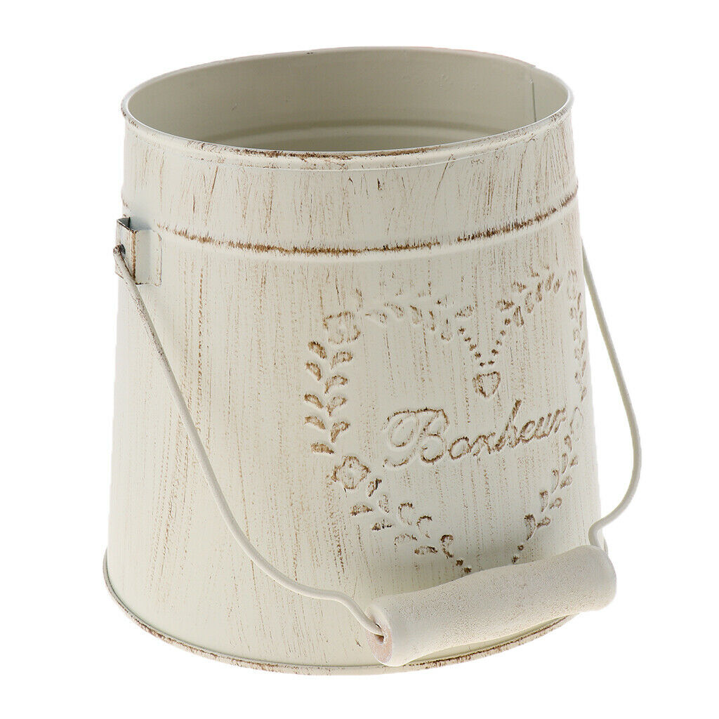 British Style Garden Small Metal Tin Plant Flower Hanging Planter Pot Box