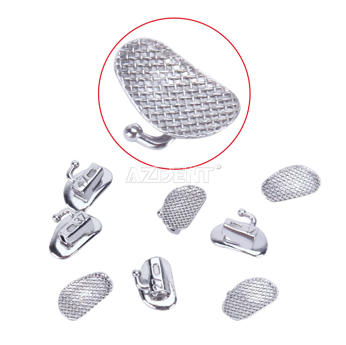 3 X AZDENT Dental Buccal Tube Bonding 2nd Molar Roth 018 Non-Convertible Split