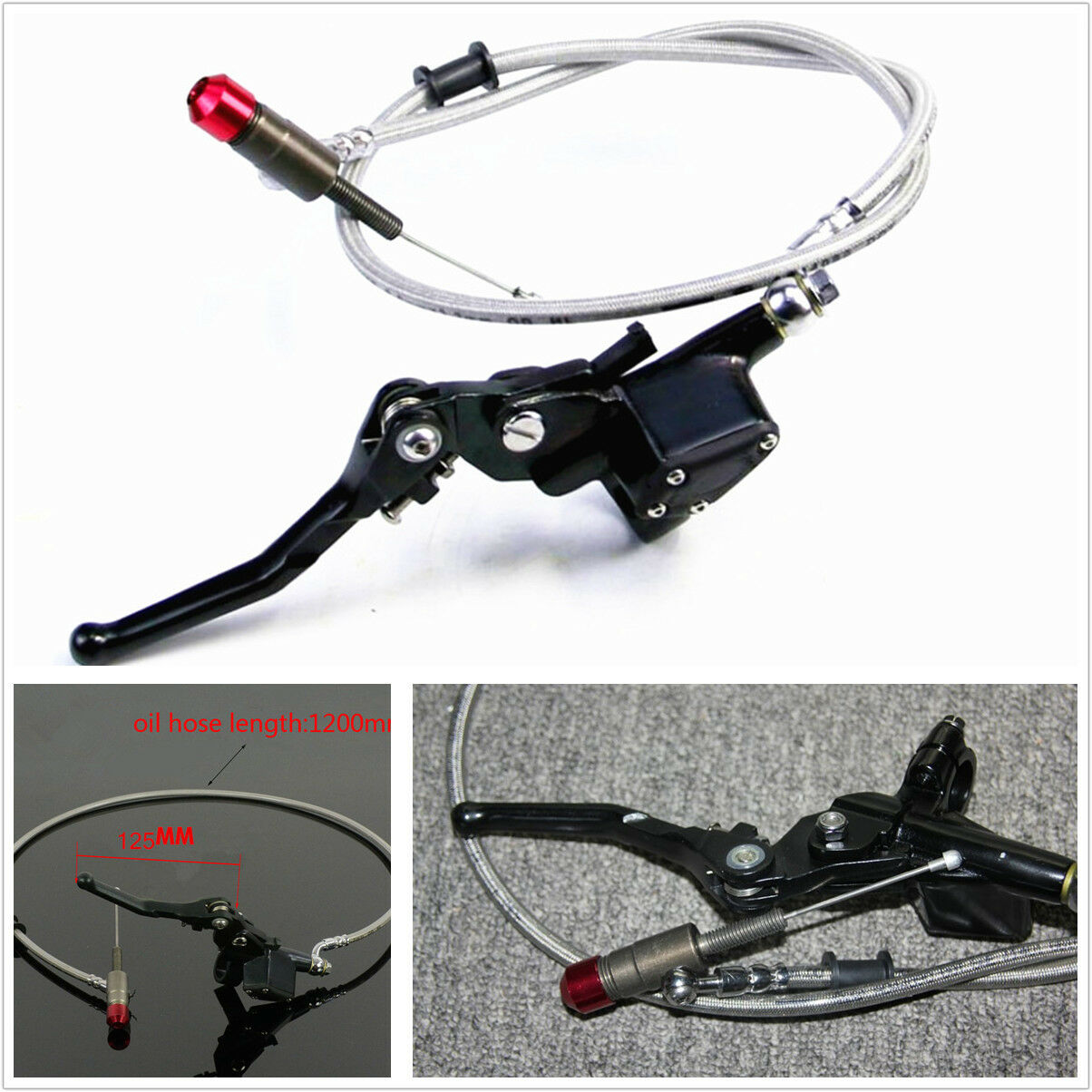 7/8'' Universal Dirt Bike Hydraulic Brake Clutch Lever Master Cylinder 1200mm