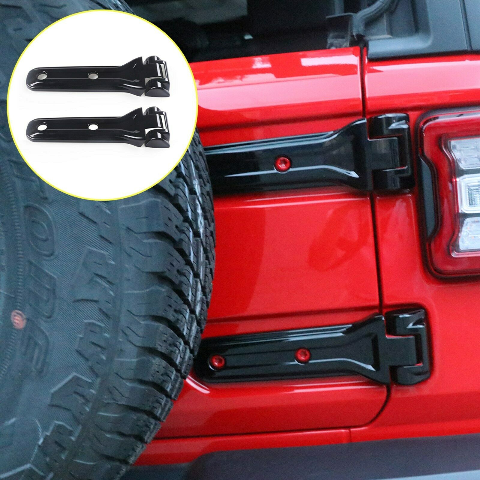 Black ABS Car Hood Engine Hinge Cover Trim For Wrangler JL 2018+ CN