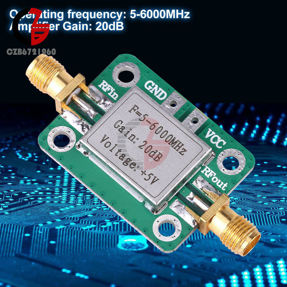 1PC 5M-6GHz RF Broadband Signal Amplifier Power Amplifier Gain 20dB VFH UHF SHF