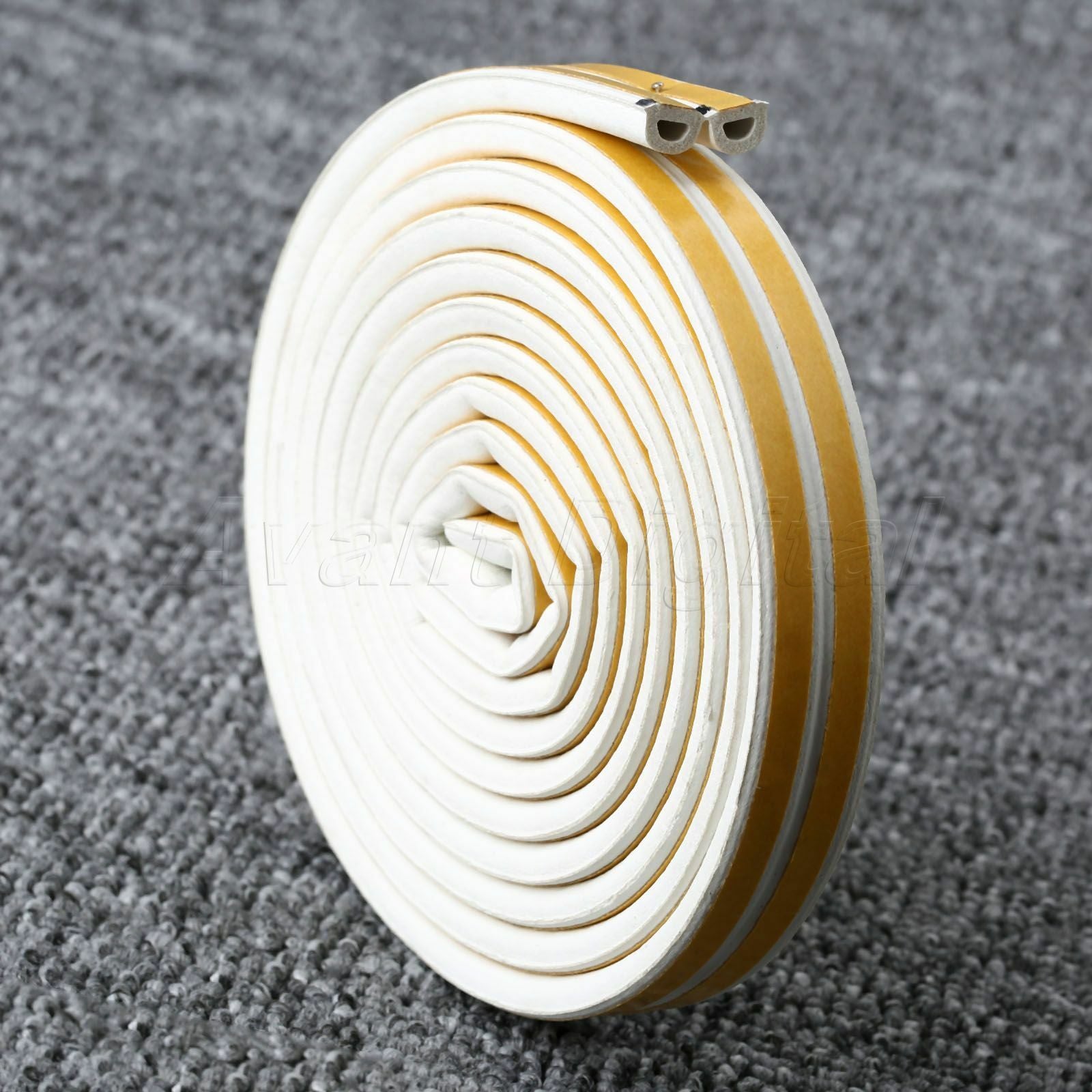 5M D Type Seal Strip Self Adhesive Auto Car Window Door Draught Excluder Foam