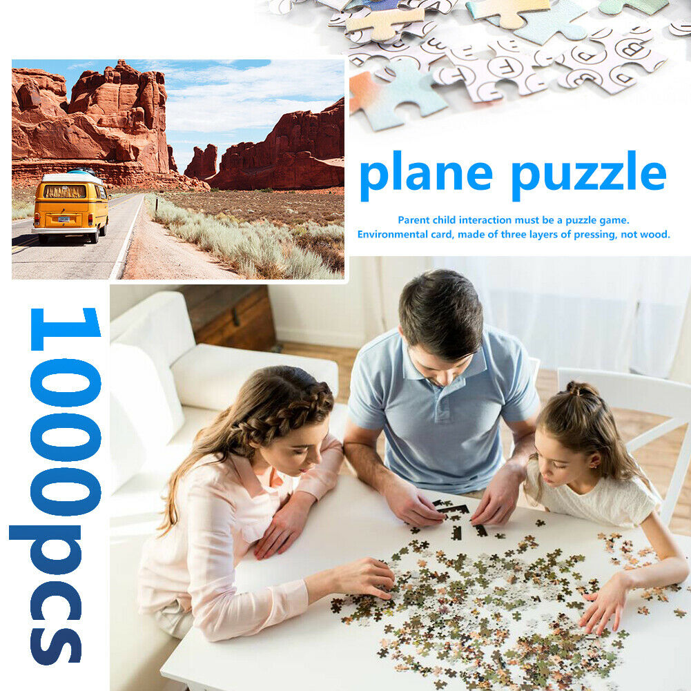 75 X 50cm 1000 Pieces Paper Jigsaw Puzzles Kit Travel Road Assembling Craft @