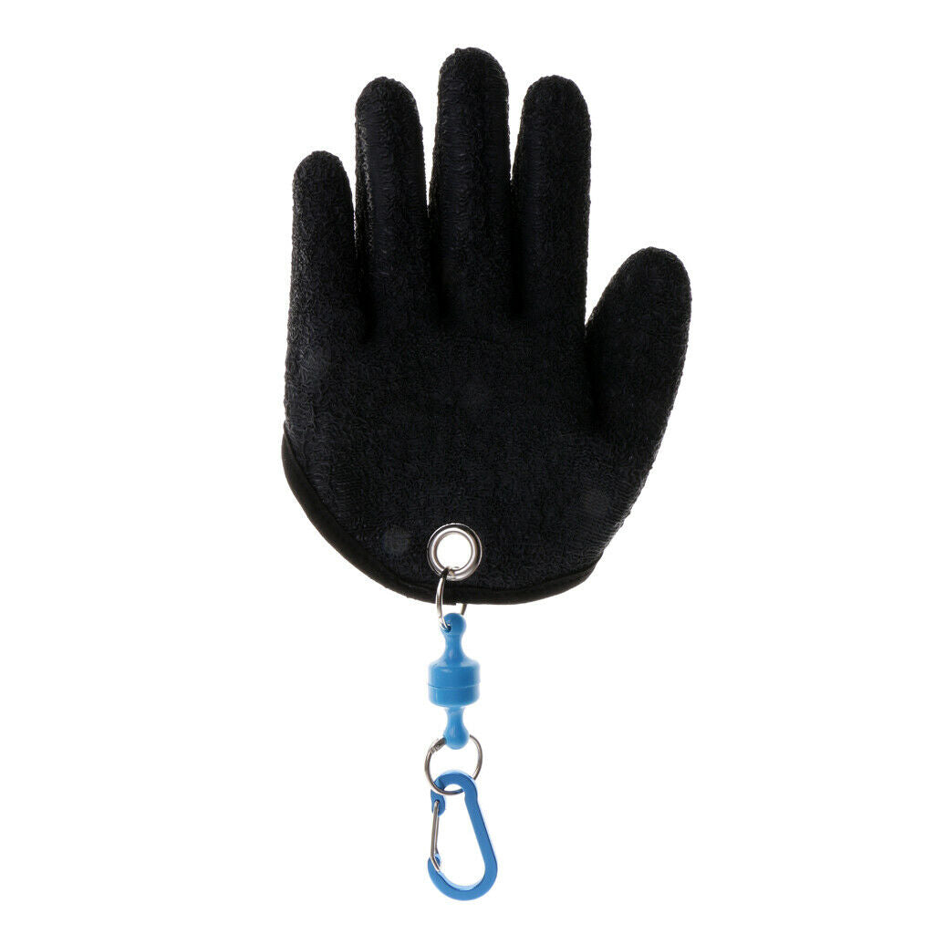 Fishing Gloves for Handing Fish Safety with Magnet Release L Right Hand