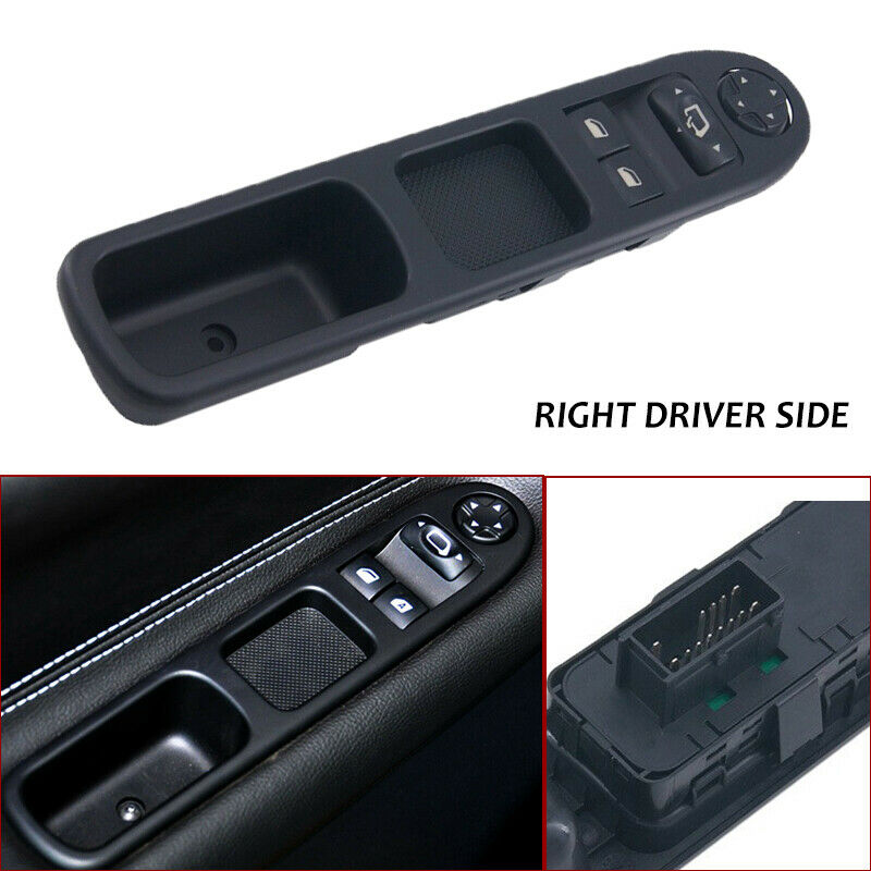 Right Driver Side Electric Power Window Control Switch Cover For Peugeot 207