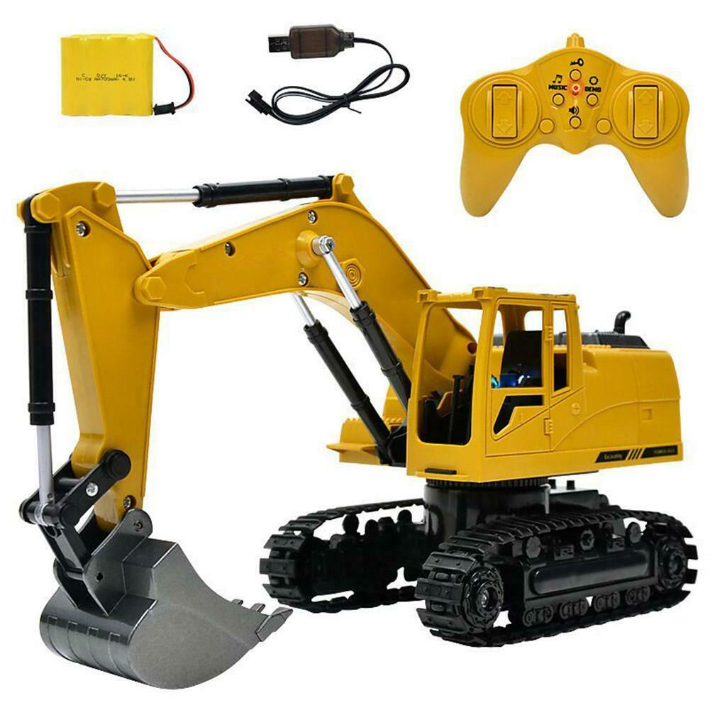 8CH Simulation RC Excavator Toys with Music Lght Children RC Truck Models @