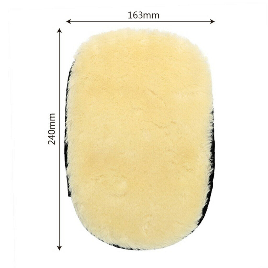 5x Car Cleaning Brushes Polishing Mitt Brush Clean Wool Car Wash Glove Black