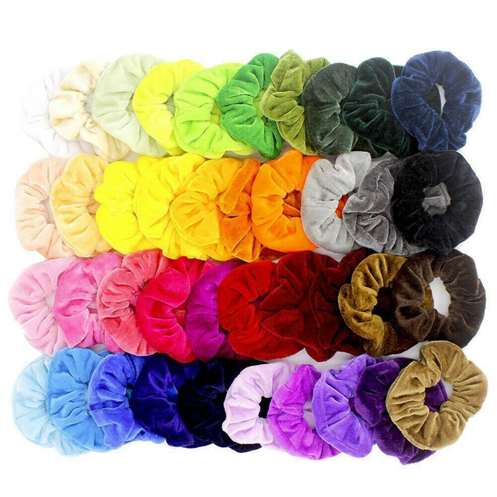 12PCS/Set Velvet Hair Scrunchies Hair Ties Elastic Hair Bands Women Girls' Ropes