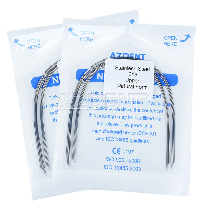 50 X Orthodontic Dental Stainless Steel Natural Form Round Arch Wires 018 Upper