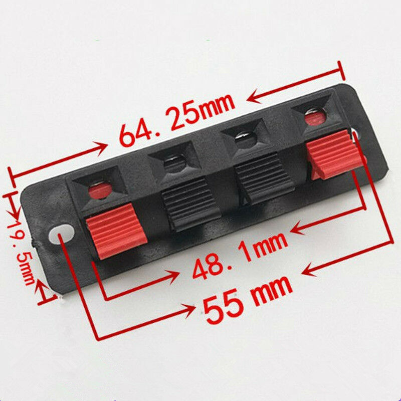 10PCS 4 Terminal Speaker Connector Plate push type terminal board 4 positions