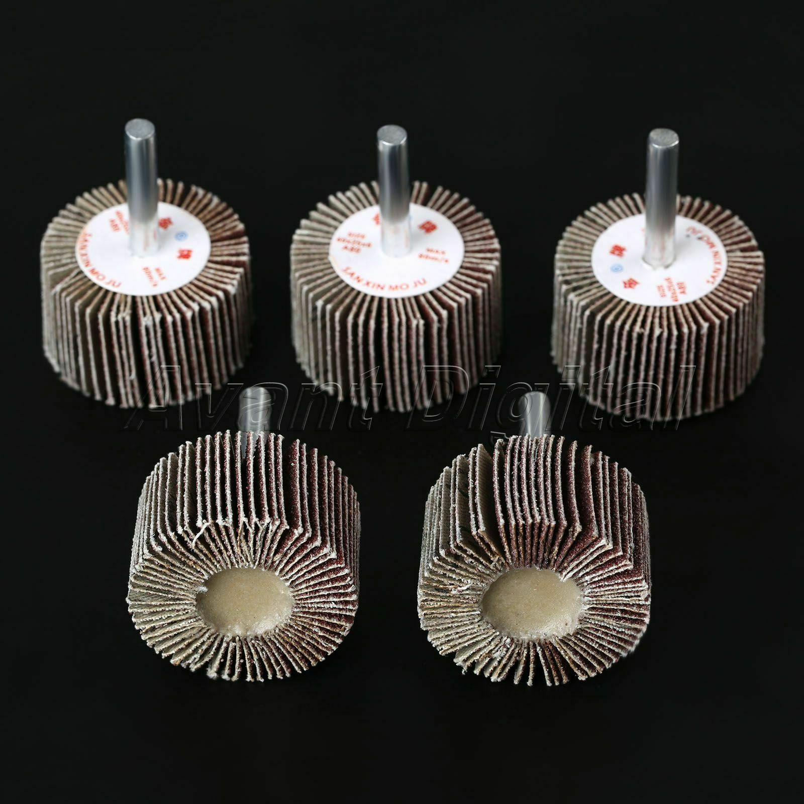 80 Grit Flap Sanding Polishing Grinding Wheel Disc Grinder Power Rotary Tool 5Pc