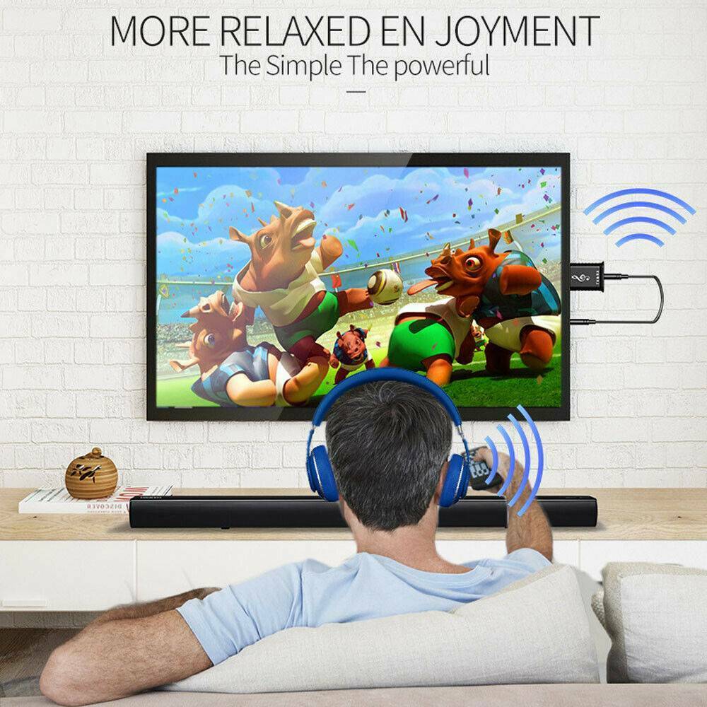 USB Bluetooth 5.0 Receiver Audio Transmitter Adapter For TV/PC Headphone Speaker