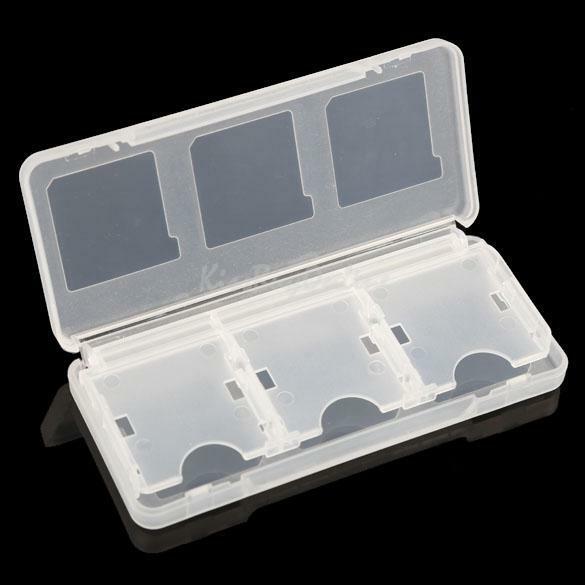6 in 1 Transparent Game Card Case Storage Box Organizer fr Nintendo DS Lite NDSL