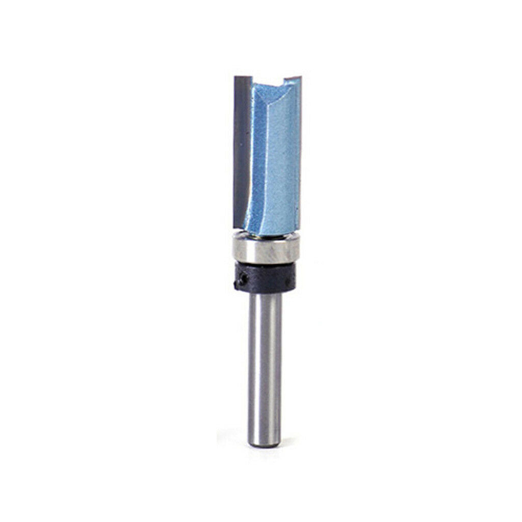 Straight Flute Flush Trim Router Wood Bits Cutter Top Bearing 1/4*1/2*25mm