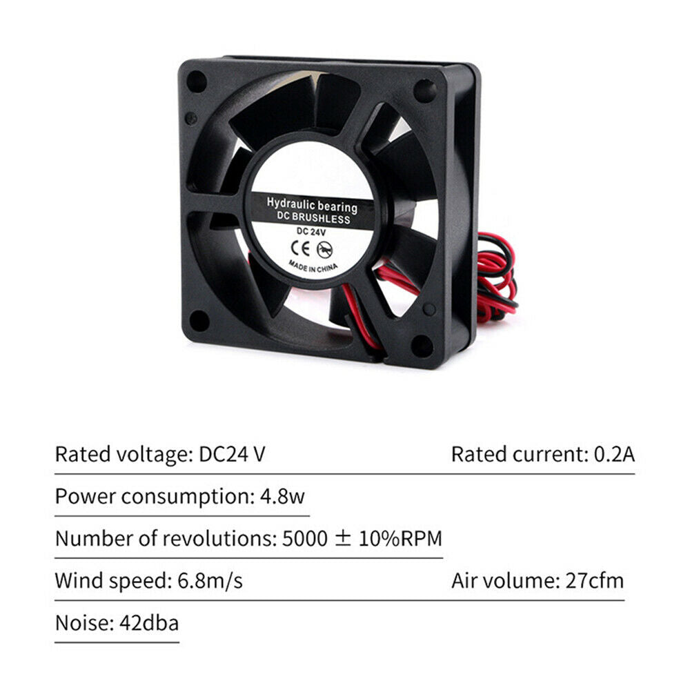 For VORON 2.4 Fan kit 60*60*20mm 24V 6020  Fan  With 2 Pin Dupont Wire