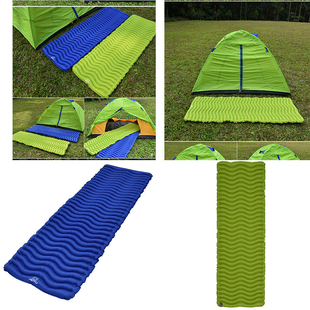 Ultralight Portable Inflatable Sleeping Pad Bed Mat Camp Tent Cushion Green