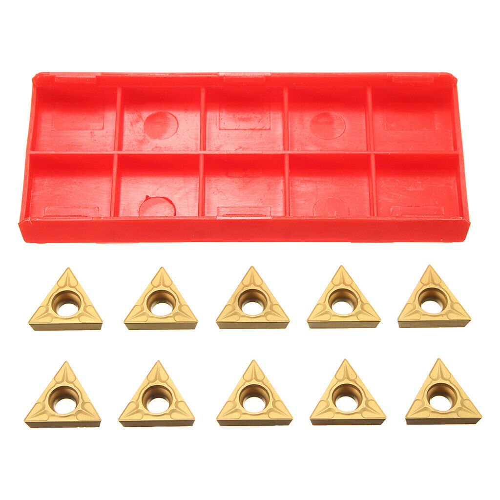 Set of 10 TCMT 16T304 Lathe Inserts for Steel Processing Milling Bar Accs